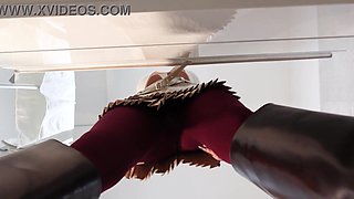 Hot Tight Shaved Pussy Big Tits Babe comes for Casting turns into a Porn Shooting for Pantyhose Academy