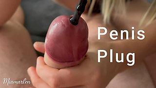 Urethral Penis Plug Insertion Ends With a Huge Cumshot