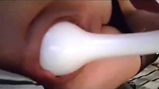 SteamyFountainSlut loves to play it rough with The squirtlover. She realy loves it when he streches her  leaking holes and fuck