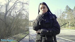 Fucked in a deserted building is Asian Alina Crystall.