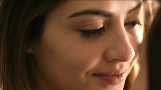 Lesbian amateur teen babes share spicy oral love