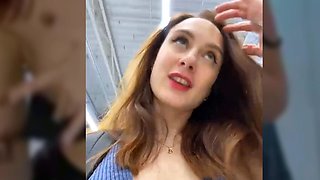 Dina_Tease Outdoor Public Toilet Show