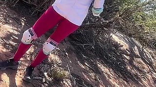 Wild Mountain Flash - Topless Tease on Remote Kyrgyzstan Trail, No Rules