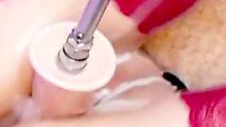 Fucking a Creamy Pussy with a Big Dildo