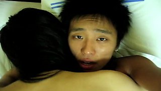 Sensual Korean gets hairy pussy sexd
