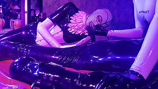 Rubber Fucked by Ava Fetishart While Fucking and Blowing Perv