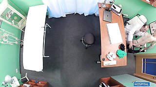 Fake doctor with a big cock fucked a busty blonde Paola Ula