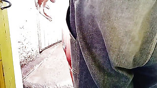 Outdoor Bathing My Pregnant Girlfriend in Dirty Environment