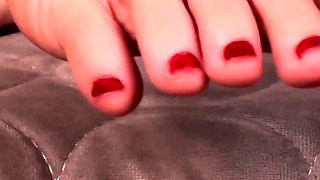 Masturbation of the Pussy and Ass with a Heel
