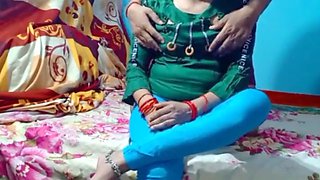 Indian aunt shows off her massive tits and pussy while blowing our mutual friend