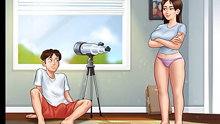 Summertime saga game america and Canadian step mom love german dirty mom