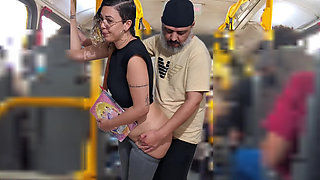 Slutty Student Gets Cumshot in the Bus
