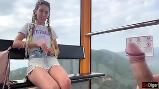 Public Dick Flashing On The Ferris Wheel - Stranger Girl Help Me Cum In Her Mouth 10 Min With Katty West