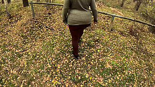 Naked Ass and Tits Spanking in the Woods