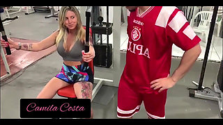 Fuck at the Gym - Instructor Touched the Cock on the Blonde Complete No Red