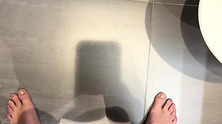 Jerking my hard cock until i cum so much on the floor