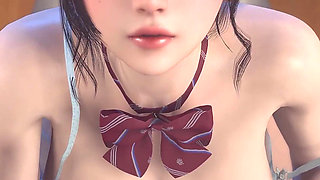 3D Big Boobs Japanese College Girl Have a Hardcore Blowjob Sex