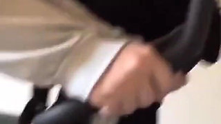 Fat Submissive Pig Dominated by Sexy Mistresses on Exercise Bike
