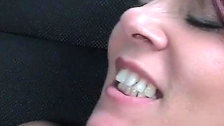 Slut Cheating Wife MILF Bree Branning Sucks off Swinger in Back of Car