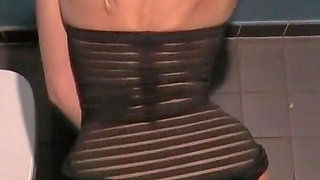 Kinky Slut Finds Dildo on Disco Toilet and Fucks Him