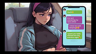 My New Girlfriend Taboo Hentai Game Ep.33 Cute GF Is Sexting with Her Best Friend!