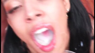 Stunning Latina Taking 80 Cumshots in Hardcore Bukkake