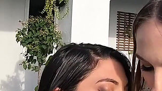 Poolside Threesome with Gina Valentina and Andre Rico