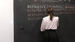 Furious Teacher Punishes Petite Teen Schoolbabe with Hard Anal & Blowjob