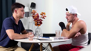 Football Stud Gets Handjob and Hardcore Ride from Tutor