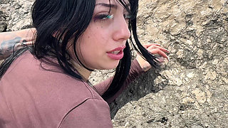 Amateur sex in the beach with Hot Brunette Latina, we were nearly CAUGHT! - Roma Amor