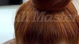 I Fucked the Redhead with the Pink Pussy in Silence in the Living Room so Friends Wouldn't Hear