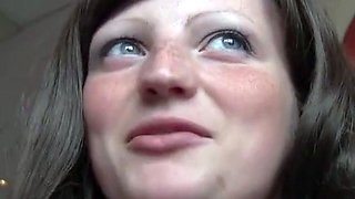 German Amateur Couple's Public Bathroom Blowjob and Facial a