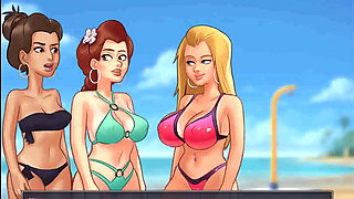 Summertime saga: college boobs competition at the beach ep 204