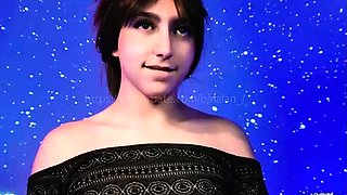 Shemale tranny enjoying solo masturbation