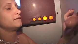 Ugly Saggy Soggy Slut Sucks N Fucks Glory Hole Penis Cummers!