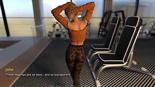 My Hotwife - Gameplay - Roleplay - Gym - Deepthroat and Bukkake