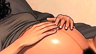 Very Pregnant 9 Month Belly & Hairy Wet Pussy Solo Play - Close up