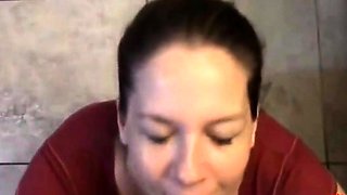 Amateur Housegirl Loves a Big Facial from Strangers