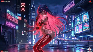 Sensual Cyberpunk Girl in Punk Style - Multiple Hot Scenes