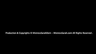 SarahDom - Stripping Sissy Huge Strapon Fuck