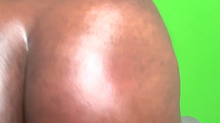 Ebony Oiled up Ass and Gives Self Spankings