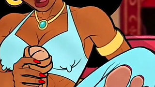 Futanari. Princess Jasmine Girl with a Big Dick. Porn Aladdin Series.