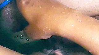 She rubbed my thick dick on her wet clit until she squirted all over the place