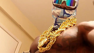 Iceberg Slim Stroking His Huge Monster Cock Cum in Yo Face