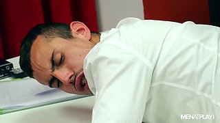Dani Rivera Deep-Throats Co-Worker Diego Reyes After Rimjob