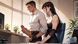 A Luxurious Transvestite Fills the Office with Her Butt Goodness in an Outstanding Femboy Porn Debut!