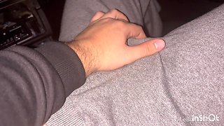 My Stepbrother Masturbates Me in His Car!