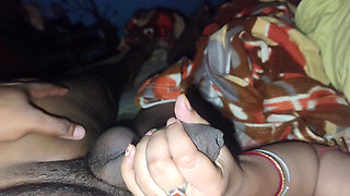 Desi Girlfriend Handjob at Home