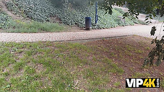 VIP4K. A Stranger offers his Dick to a Lesbian Couple in the park