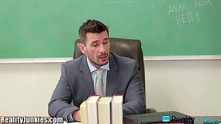 Chinese Schoolgirl rides Well Hung Teacher